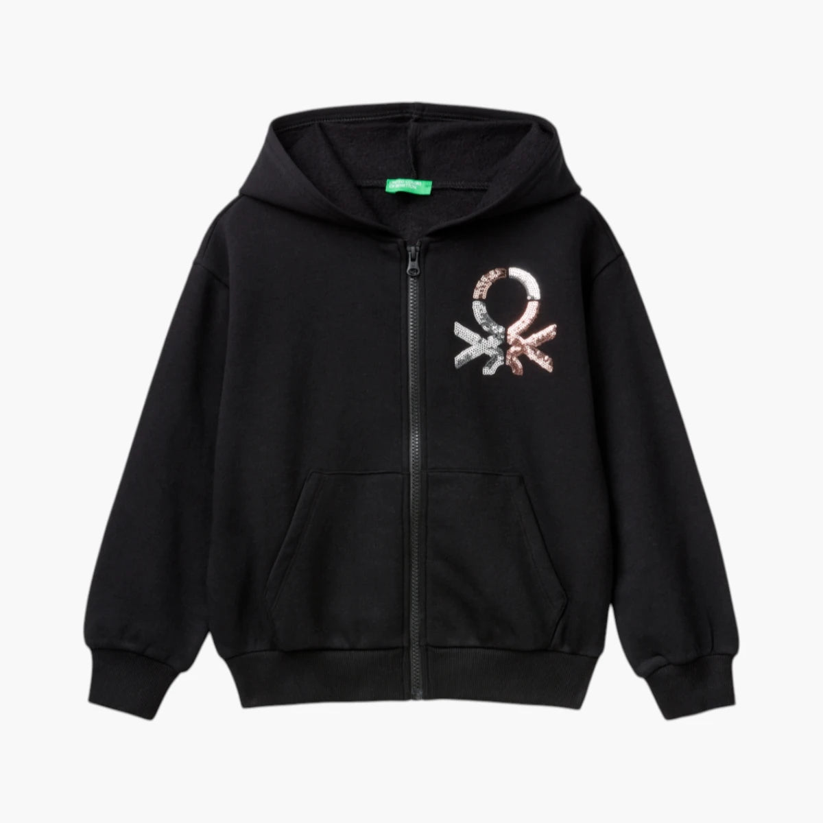 Benetton Sweatshirt With Zip And Sequins | LEVISONS
