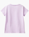 Benetton T-Shirt With Glittery Logo In Organic Cotton | LEVISONS