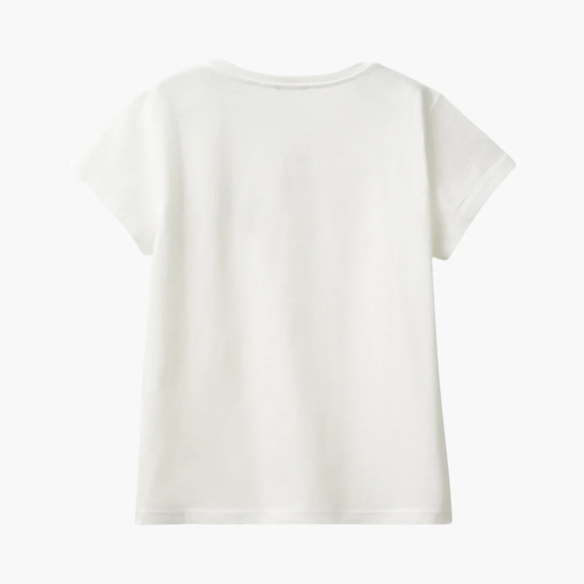 Benetton T-Shirt With Glittery Logo In Organic Cotton | LEVISONS