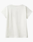 Benetton T-Shirt With Glittery Logo In Organic Cotton | LEVISONS