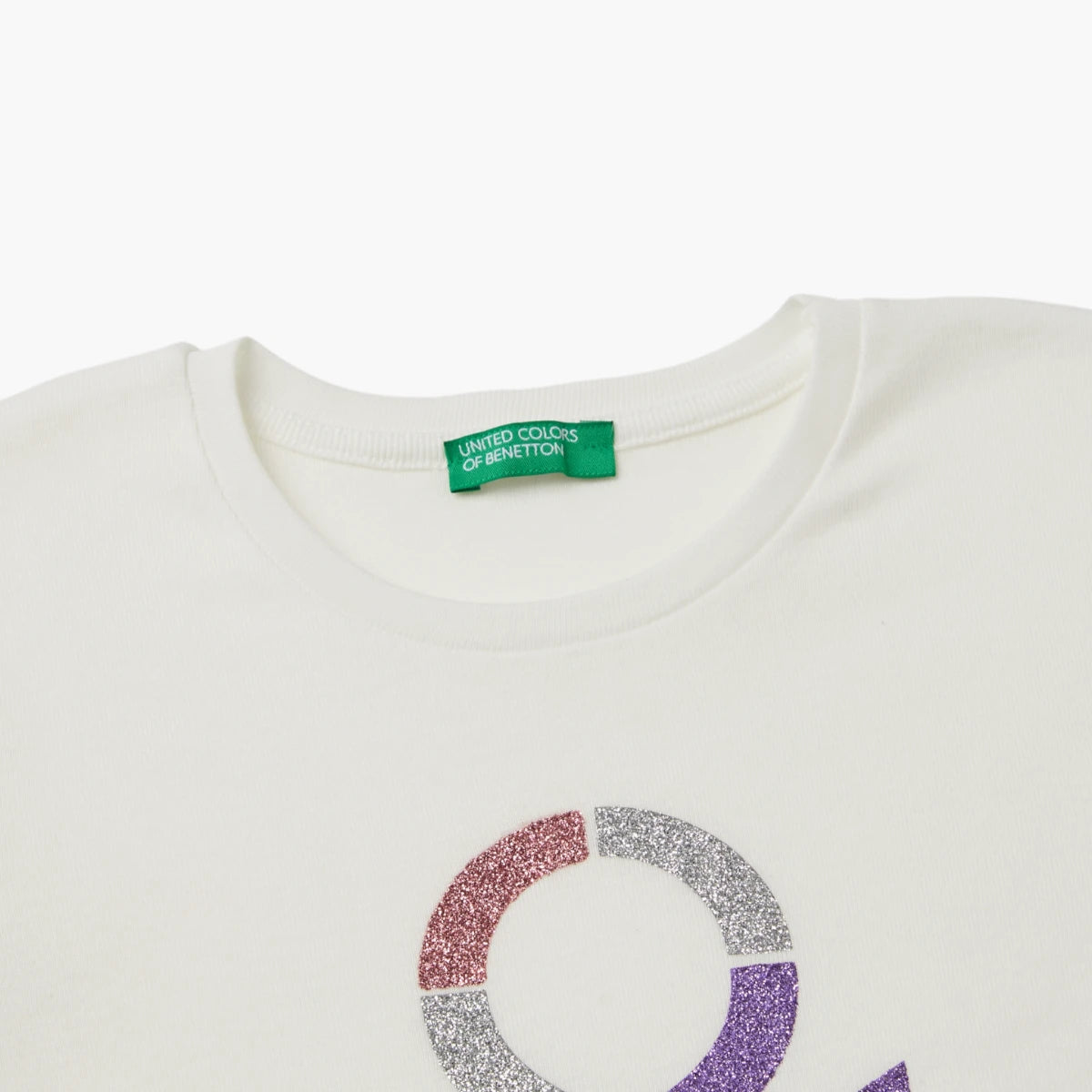 Benetton Long Sleeve T-Shirt With Glittery Print | LEVISONS