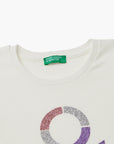 Benetton Long Sleeve T-Shirt With Glittery Print | LEVISONS