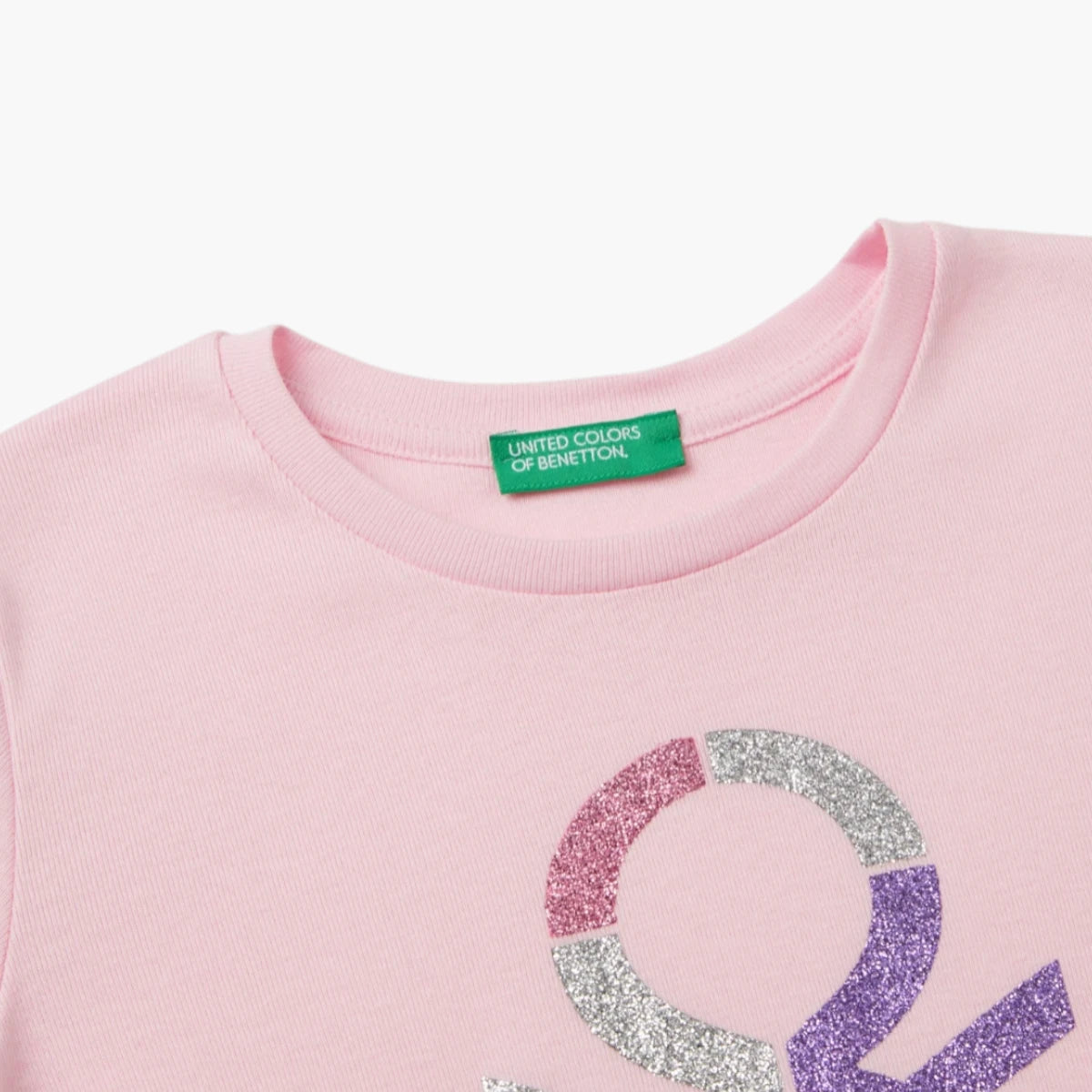 Benetton Long Sleeve T-Shirt With Glittery Print | LEVISONS