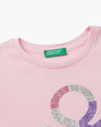Benetton Long Sleeve T-Shirt With Glittery Print | LEVISONS