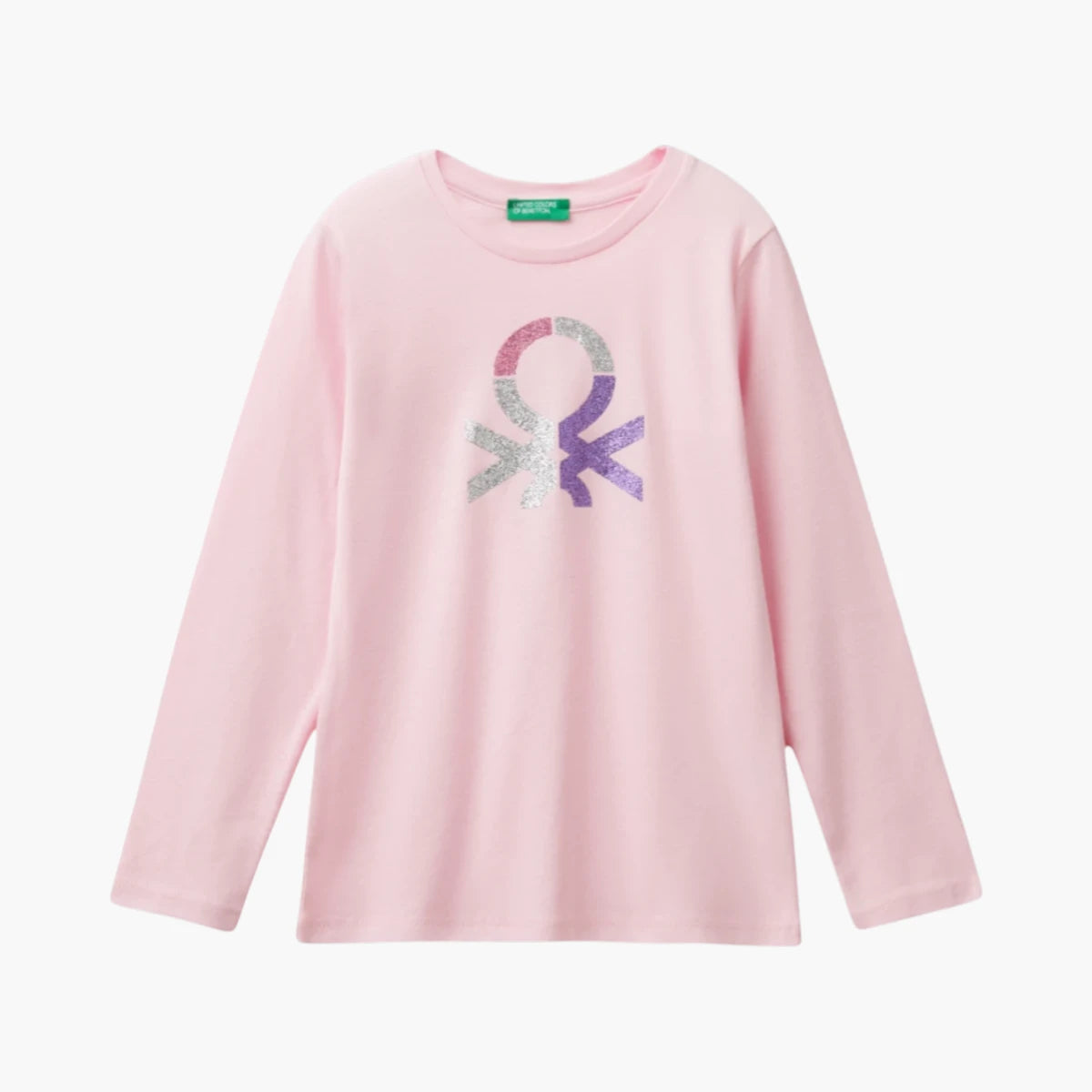 Benetton Long Sleeve T-Shirt With Glittery Print | LEVISONS