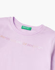 Benetton Organic Cotton T-Shirt With Glittery Print | LEVISONS