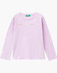 Benetton Organic Cotton T-Shirt With Glittery Print | LEVISONS