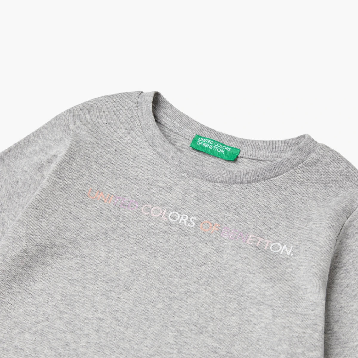 Benetton Organic Cotton T-Shirt With Glittery Print | LEVISONS
