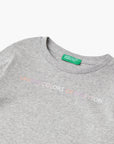 Benetton Organic Cotton T-Shirt With Glittery Print | LEVISONS