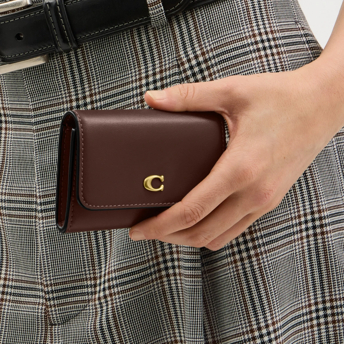 Coach Refined Calf Leather Essential Flap Card Case | LEVISONS
