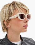 Coach C Hardware Narrow Rectangle Sunglasses | LEVISONS
