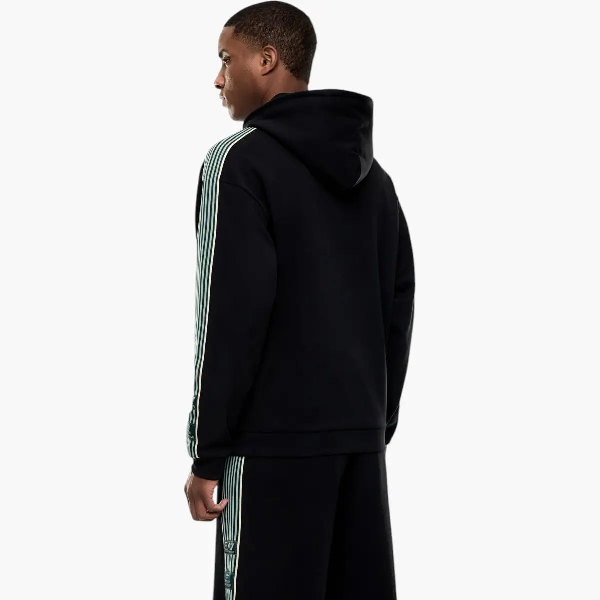 EA7 Logo Series Hoodie With Grosgrain Details | LEVISONS