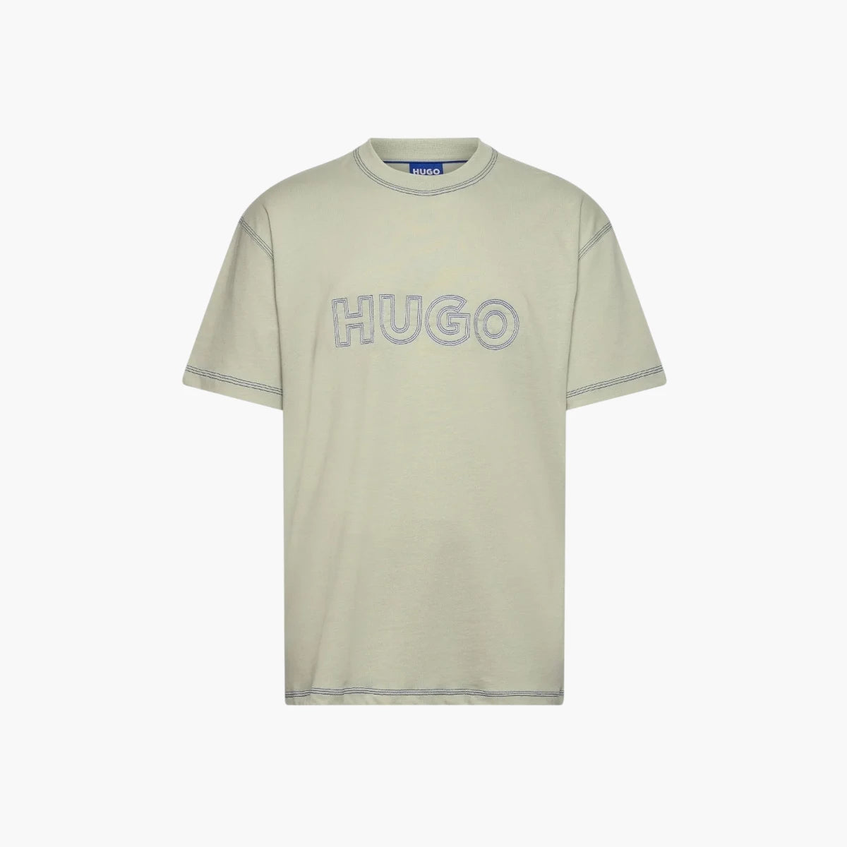 Hugo Blue Cotton-Jersey Loose-Fit T-Shirt With Stitched Logo | LEVISONS