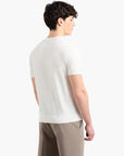 Armani Exchange Regular Fit Round Neck Cotton Knit Pullover With Tonal Embroidered Logo | LEVISONS