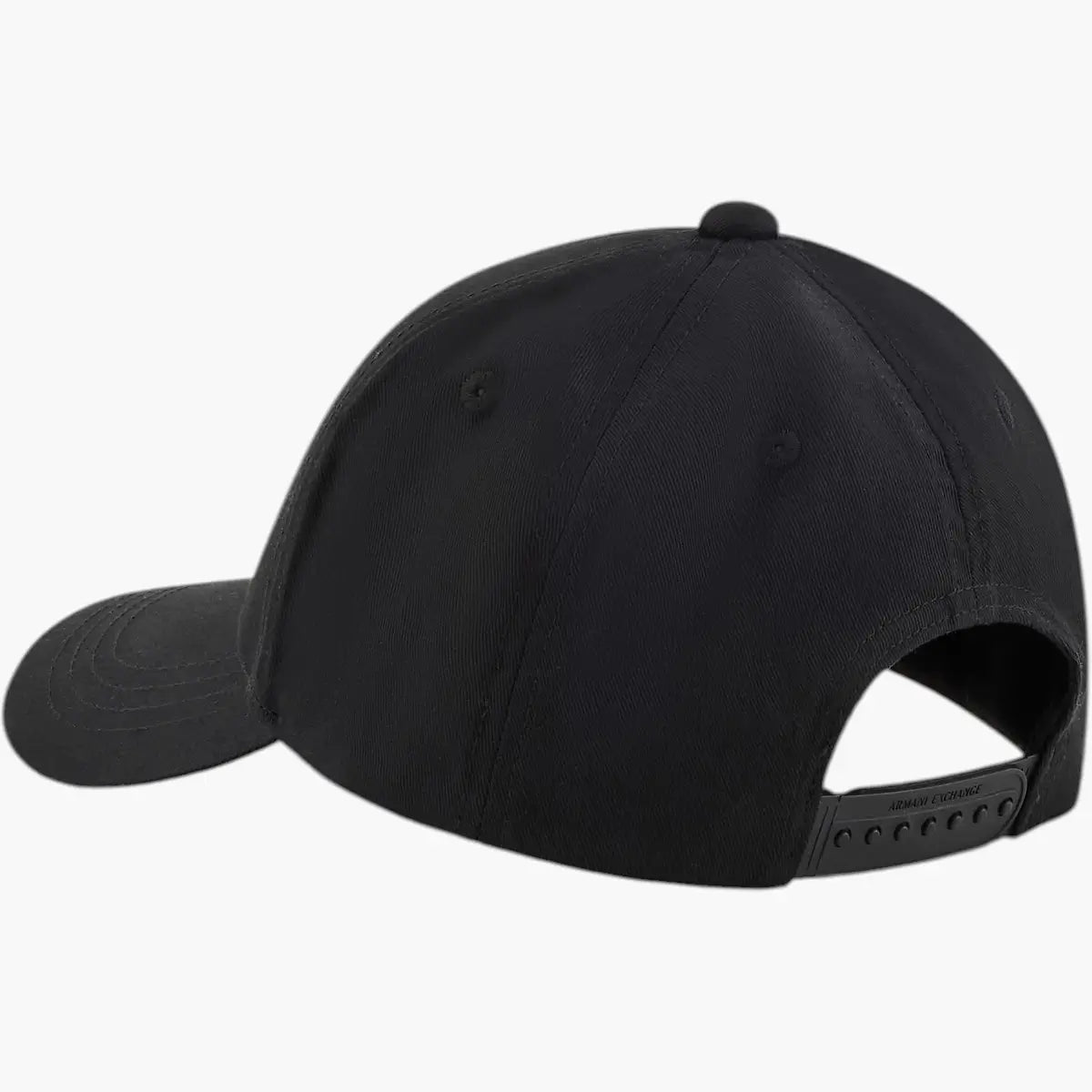 Armani Exchange Black Cotton Cap With Gold Logo Patch And An Adjustable Back | LEVISONS