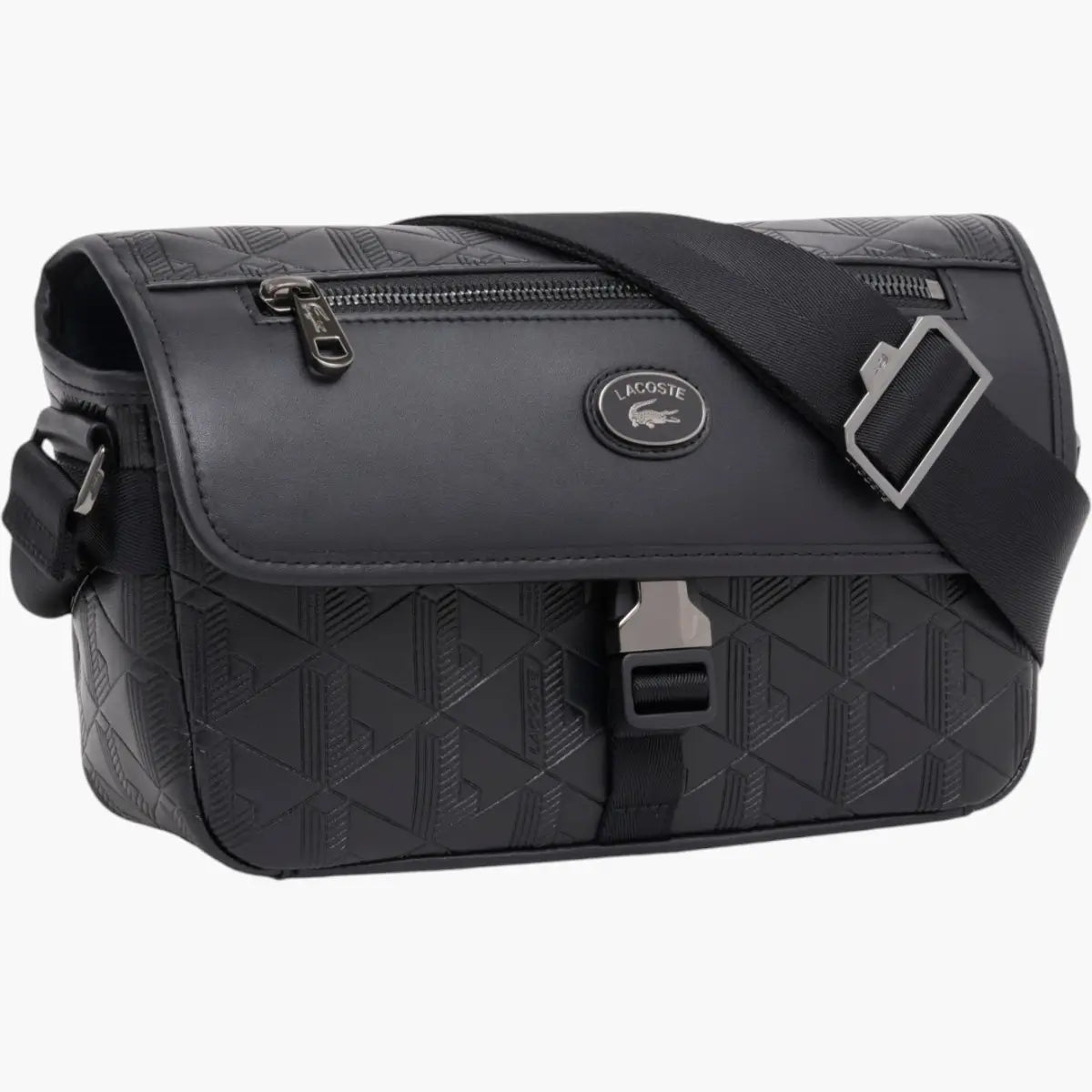 Lacoste Small Monogram Leather Flap Satchel | LEVISONS