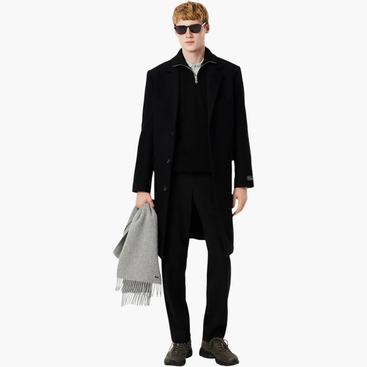 Lacoste Zip-Up High Neck Interlock Sweatshirt | LEVISONS