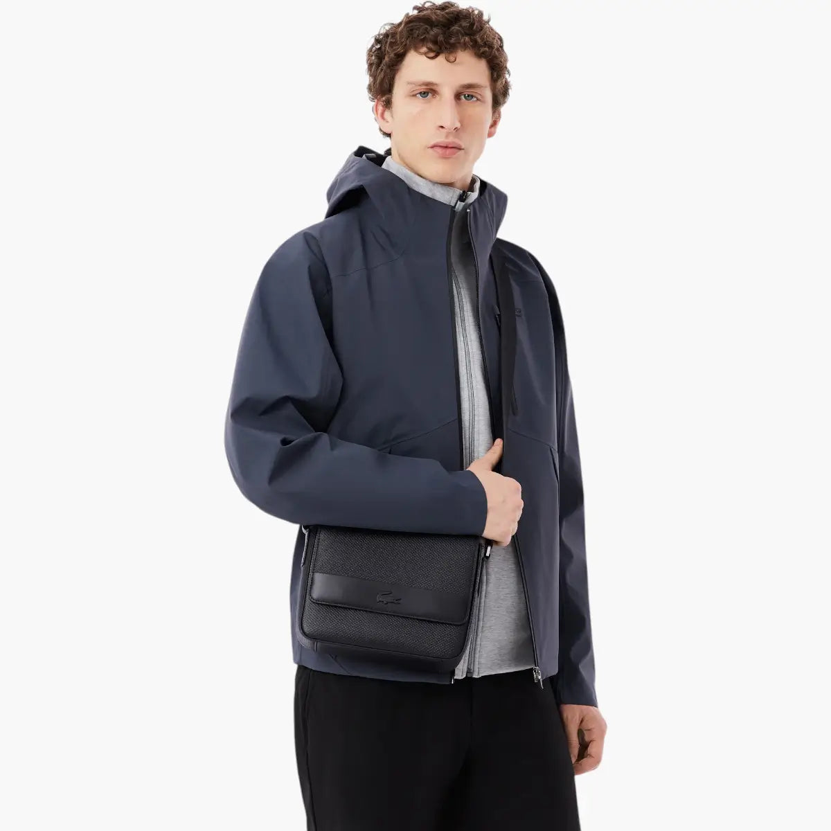 Lacoste Chantaco Leather Messenger Bag | LEVISONS