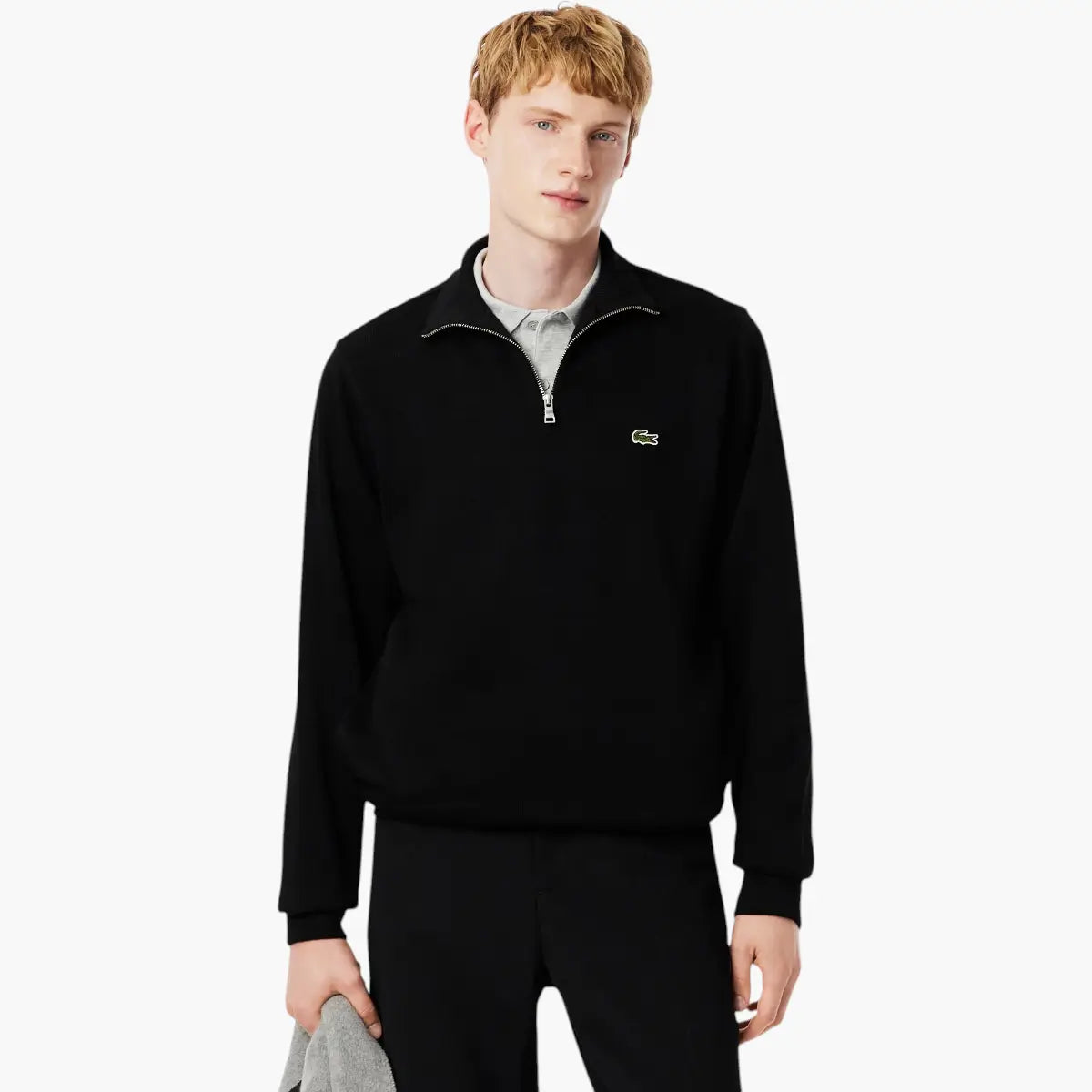 Lacoste Zip-Up High Neck Interlock Sweatshirt | LEVISONS