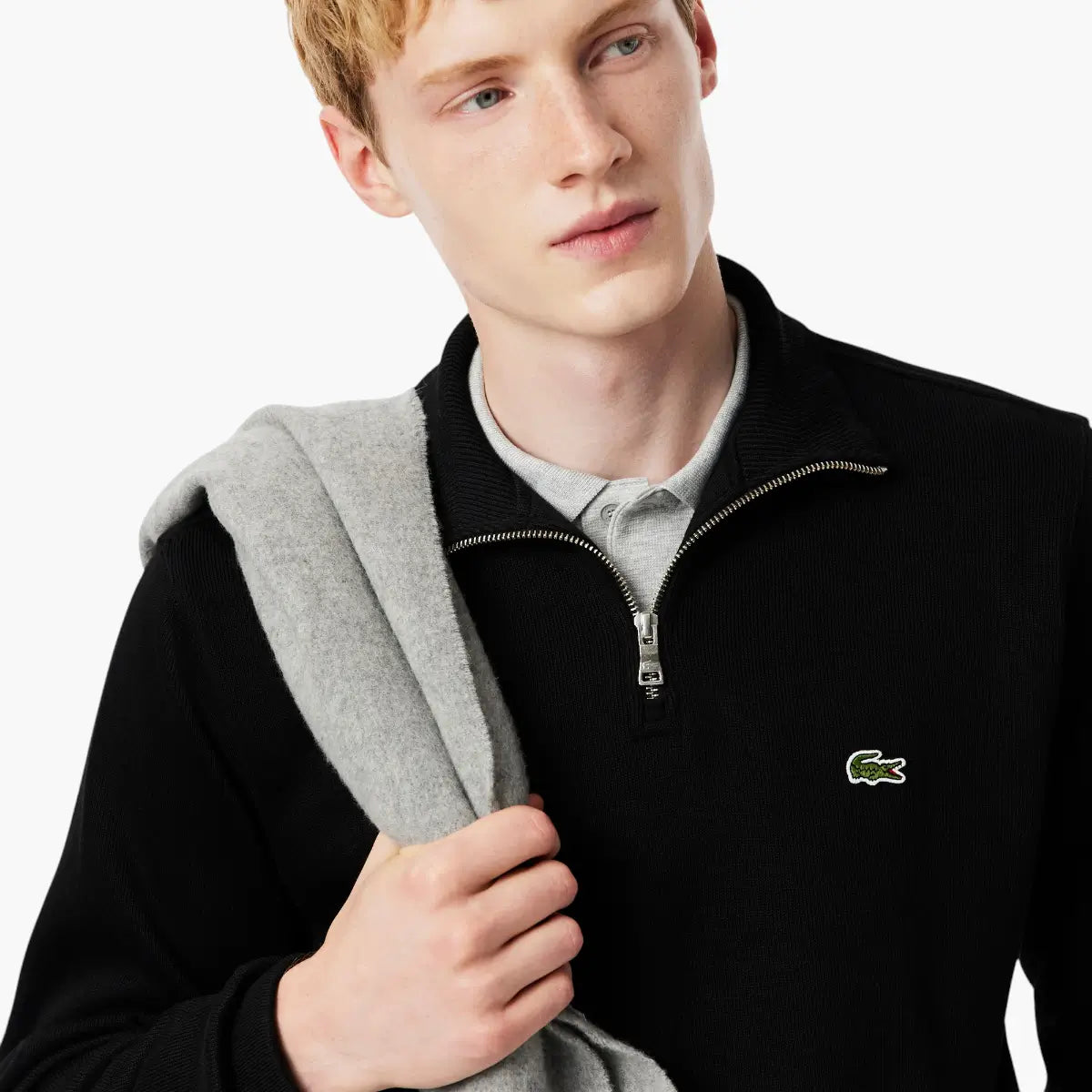 Lacoste Zip-Up High Neck Interlock Sweatshirt | LEVISONS
