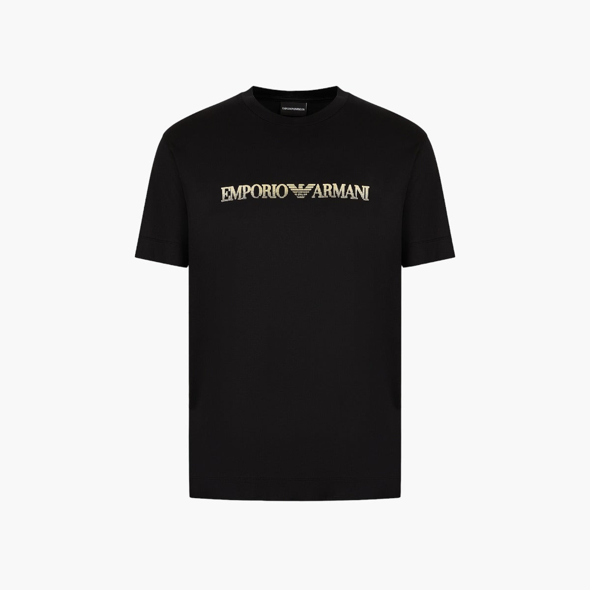 Emporio Armani Tencel-Blend Jersey T-Shirt With Gold Logo | LEVISONS