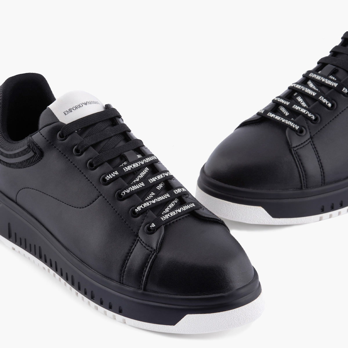 Emporio Armani Soft Leather Sneakers | LEVISONS