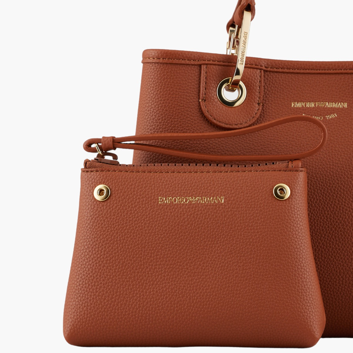 Emporio Armani Myea Bag Small Shopper Bag With Deer Print | LEVISONS