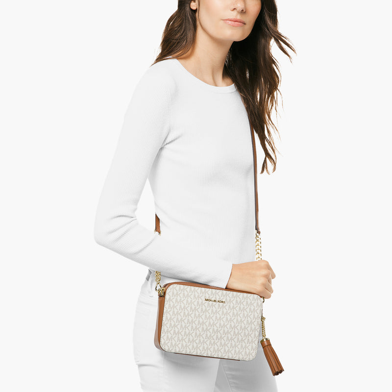 Ginny medium logo crossbody michael kors Clearance
