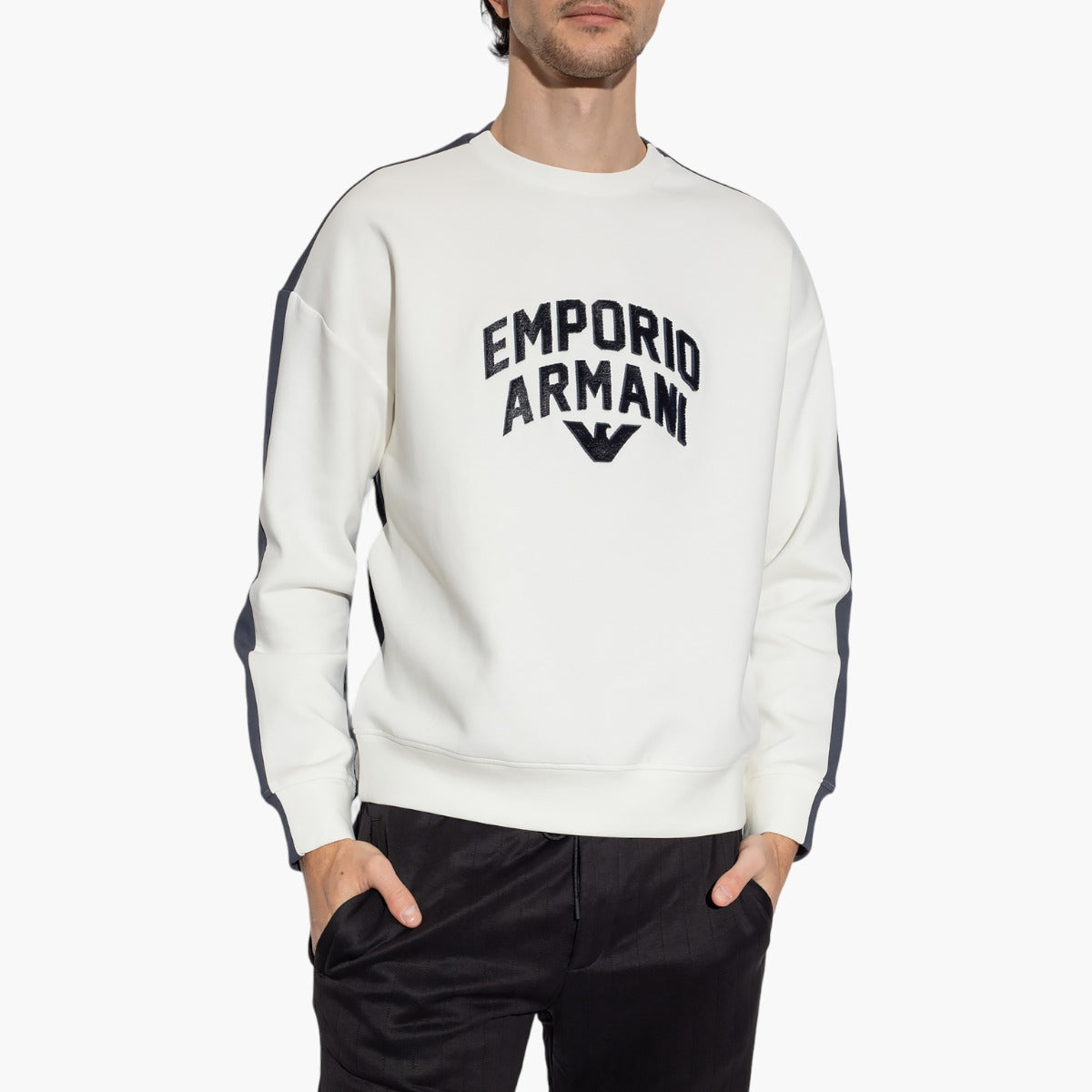 Emporio Armani Sweatshirt With Velvet Flocked Logo | LEVISONS