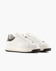 Emporio Armani Soft Leather Sneakers With Shiny Back | LEVISONS