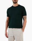 Emporio Armani Mercersied Jersey T-Shirt With All-Over Jacquard Eagle | LEVISONS