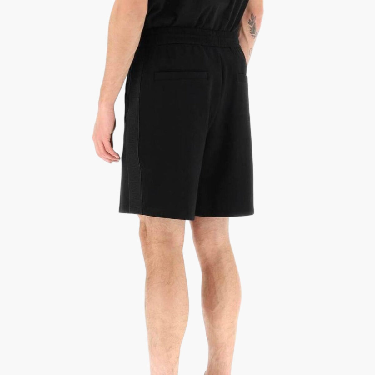 Emporio Armani Double Jersey Shorts With Logo Band | LEVISONS