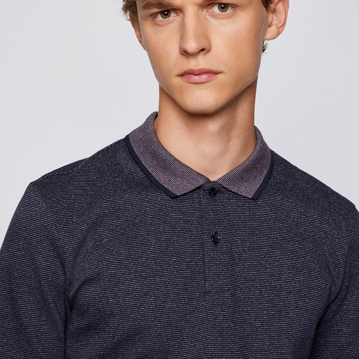 Boss Slim-Fit Polo Shirt In Moulin√© Organic Cotton | LEVISONS