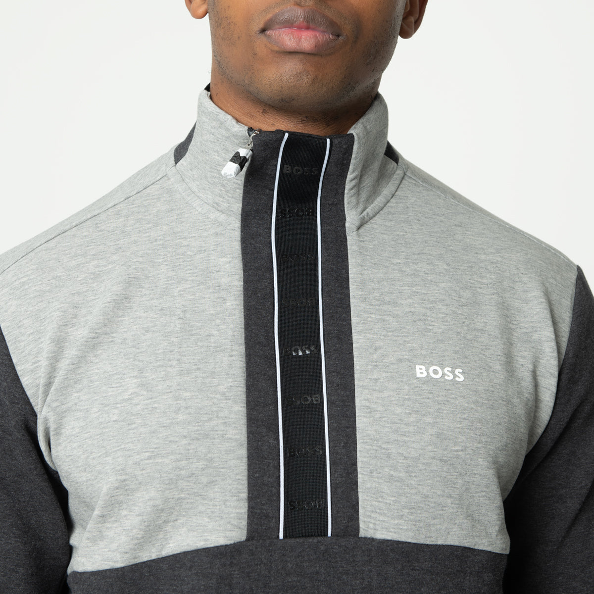Boss Cotton-Blend Quarter-Zip Sweatshirt | LEVISONS