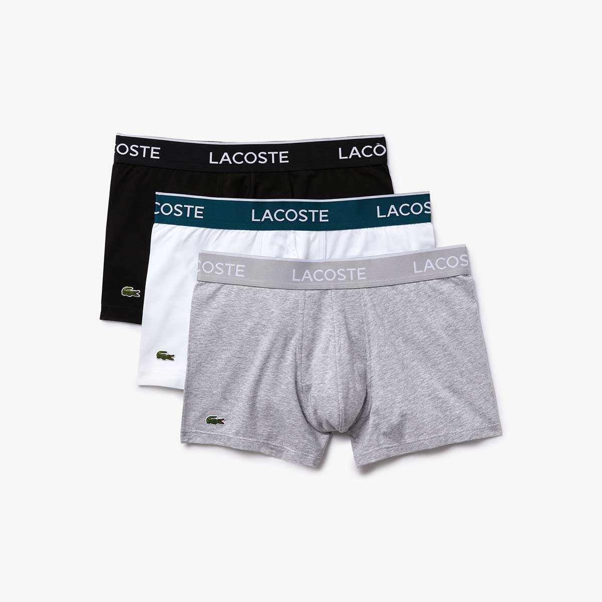 Lacoste Pack Of 3 Iconic Trunks With Three-Tone Waistband Underwear | LEVISONS