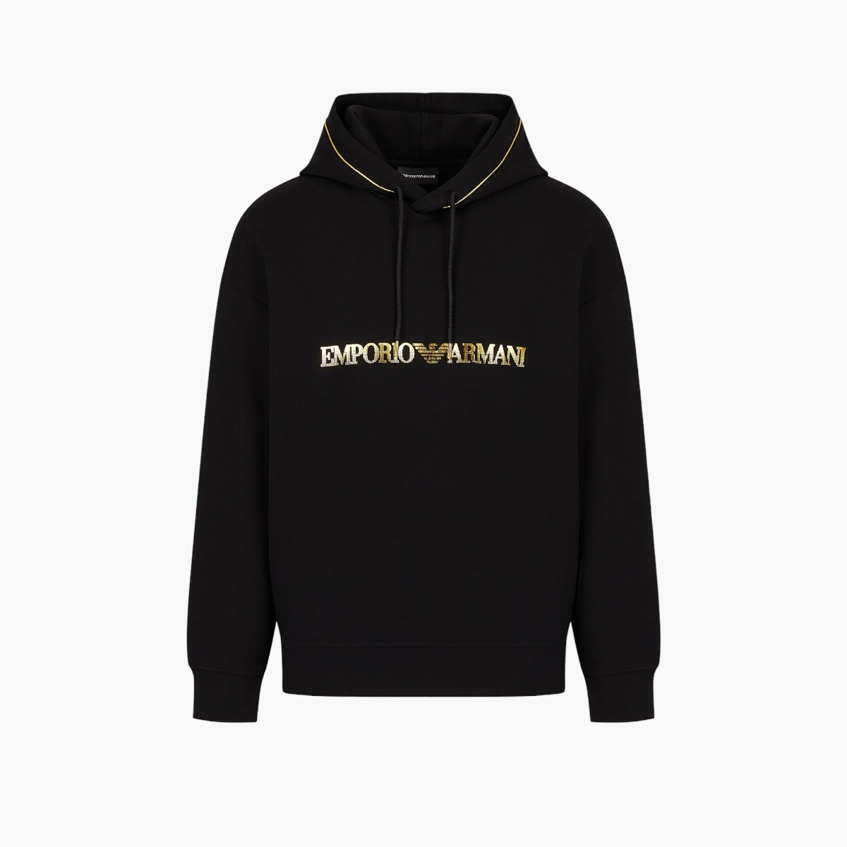 Double-Jersey Hooded Sweatshirt With Gold Details And Logo – Levisons