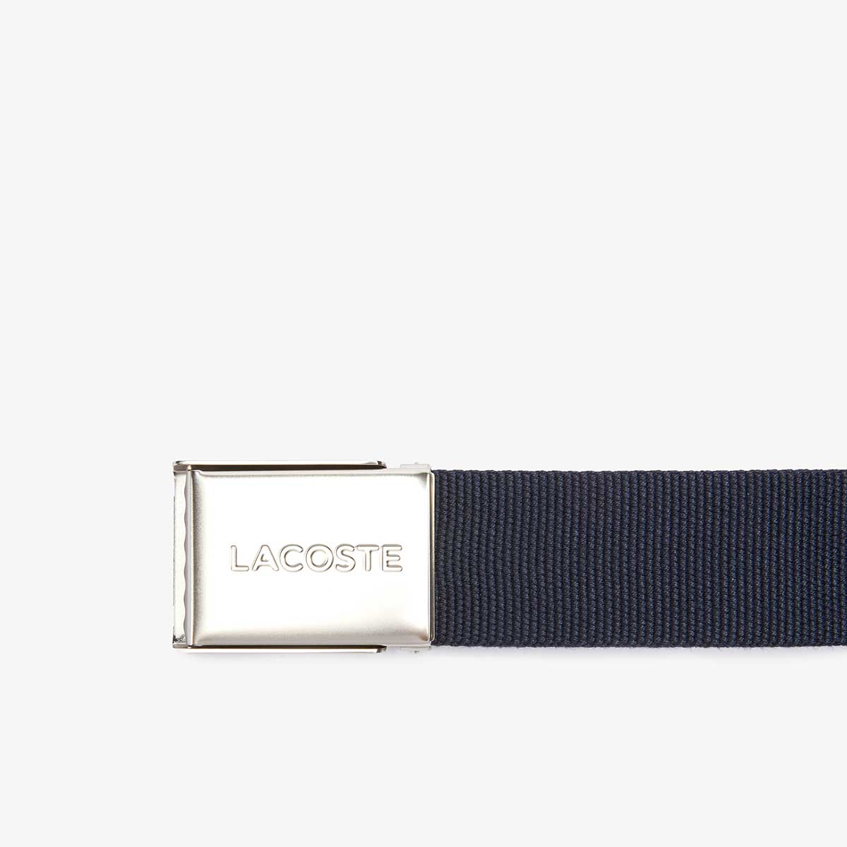 Lacoste Engraved Buckle Woven Fabric Belt | LEVISONS