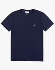 Lacoste V-Neck Pima Cotton Jersey T-Shirt | LEVISONS